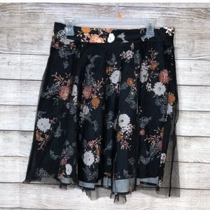 Torrid Beautiful Floral Tulle Layered Skirt Size00